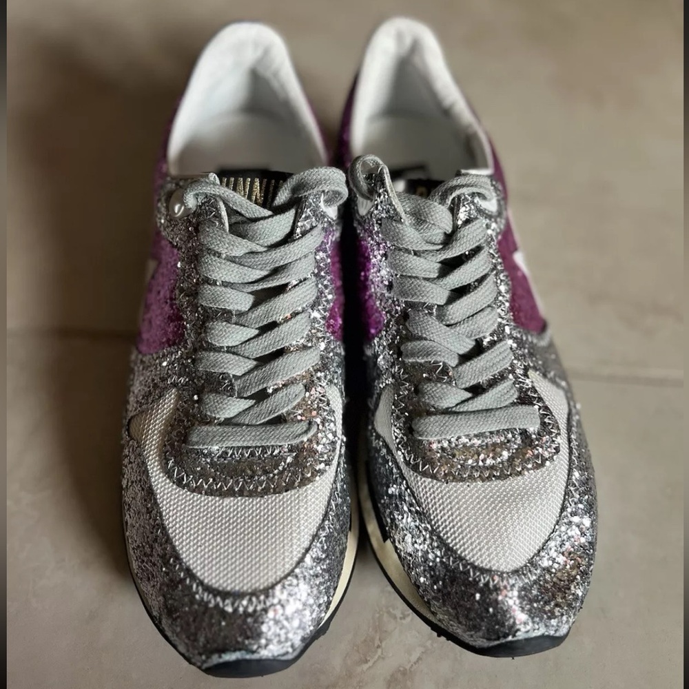 GOLDEN GOOSE GLITTER SNEAKERS Size 38 NIB - Picture 7 of 8